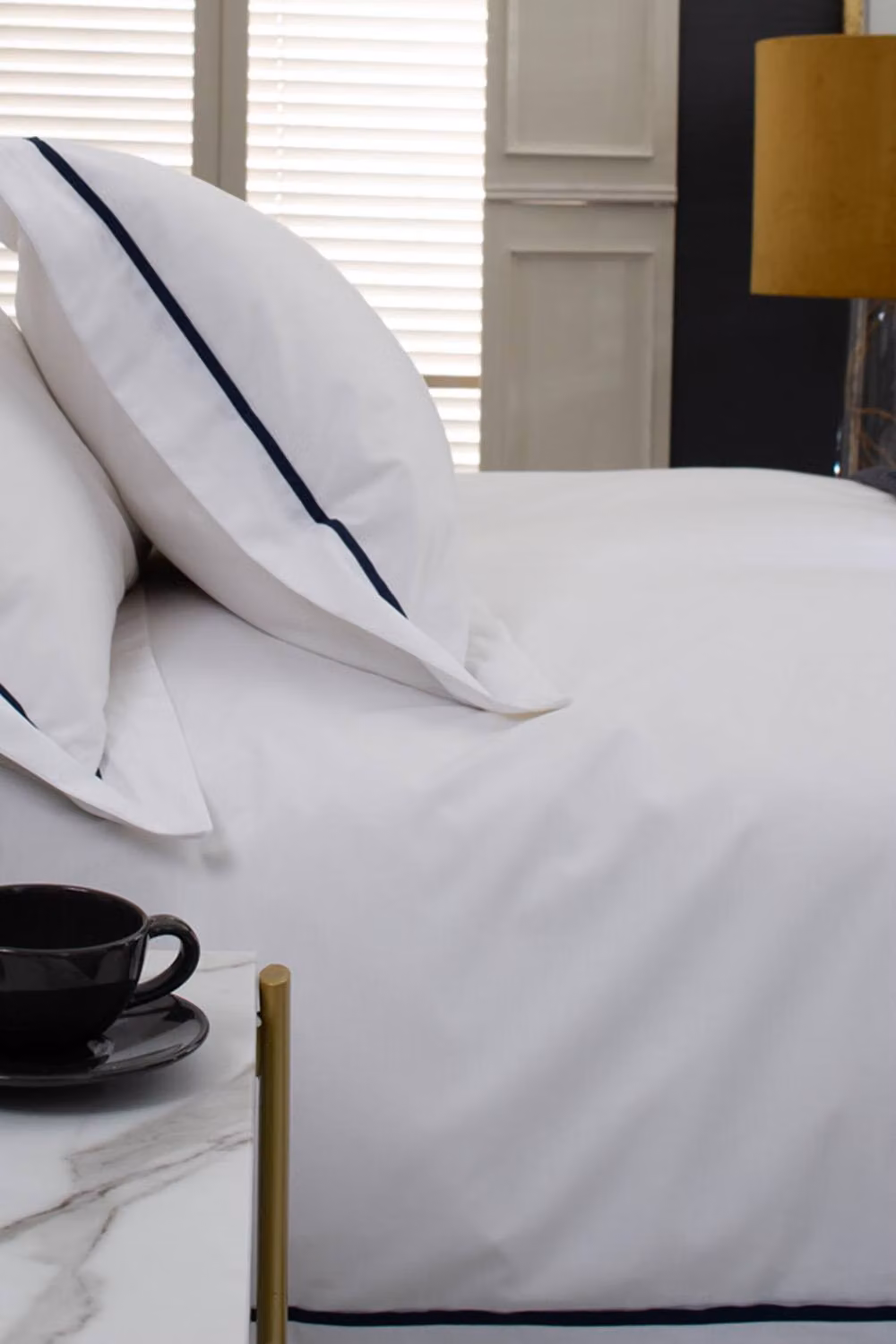 The Lyndon Company Hampstead 200 Thread Count 100% Cotton Duvet Cover and Pillowcase Set in Blue, W/D/H: 200 x 220 cm and 140 x 200 cm – 2