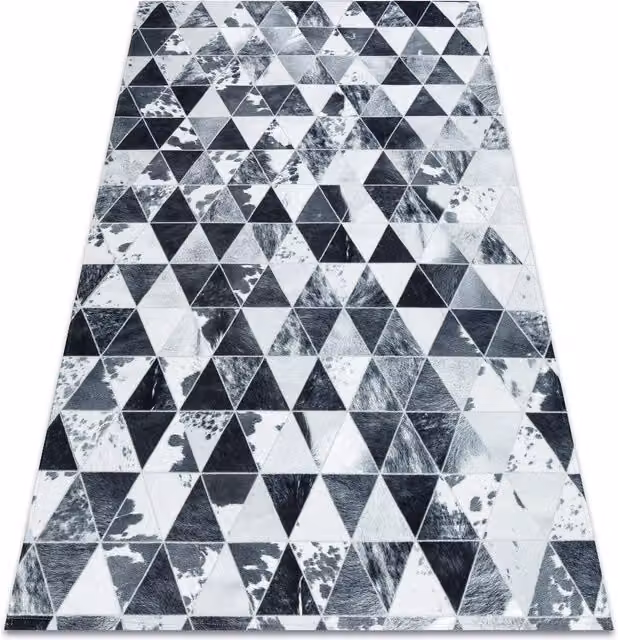 RugsX Patchwork Grey Rectangular Rug, W: 120 cm, D: 170 cm