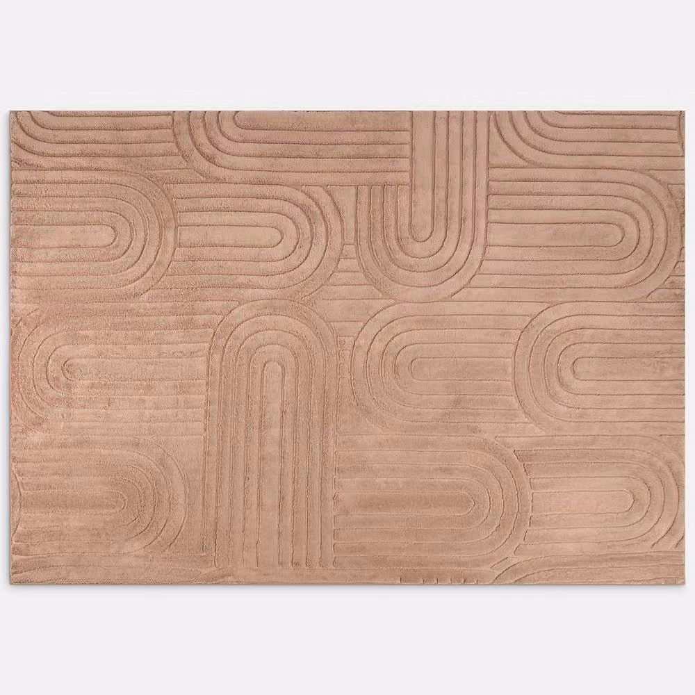 OHS Tufted Arches Brown Non-Slip Geometric Area Rug, W: 160 cm, L: 230 cm – 2