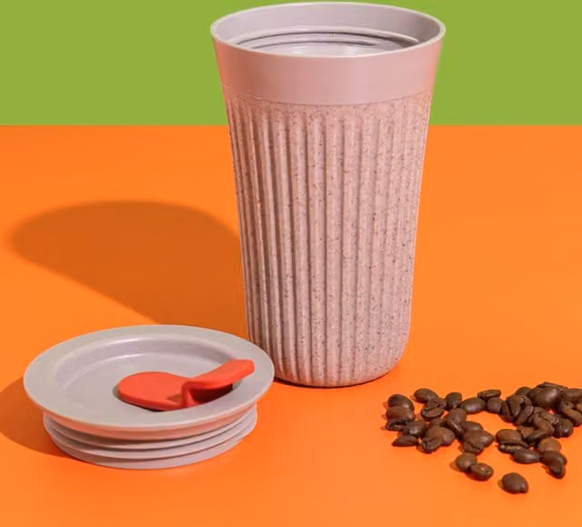 La Cafetire The Beanie Reusable Coffee Cup, 340ml, Grey