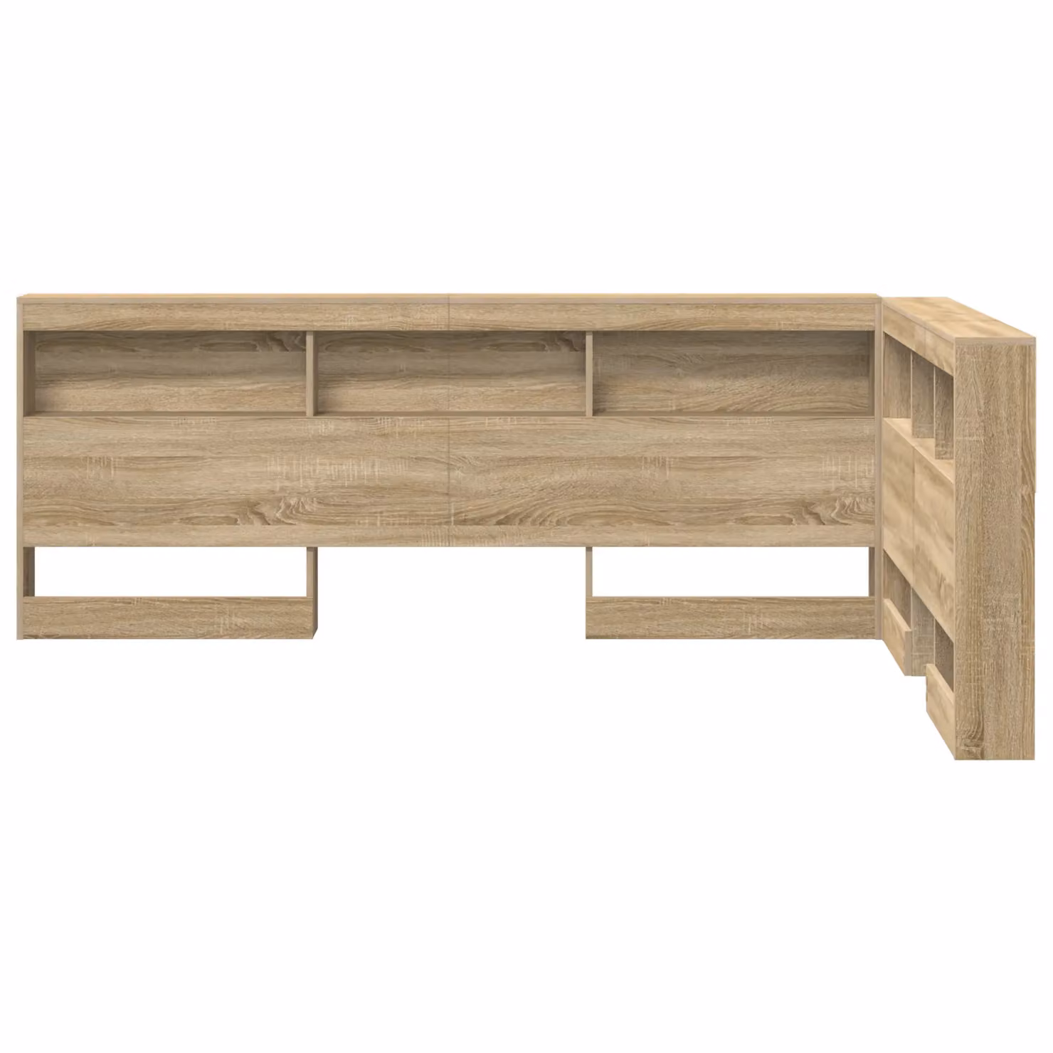 Berkfield Home Storage Headboard with Integrated Shelf in Sonoma Oak and Brown, Width: 120 cm – 2