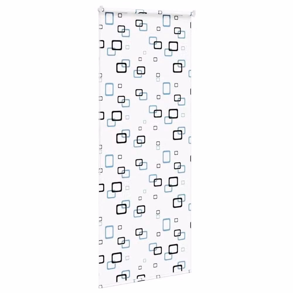 Berkfield Home White Graphic Shower Roller Blind W/H: 100 x 240 cm