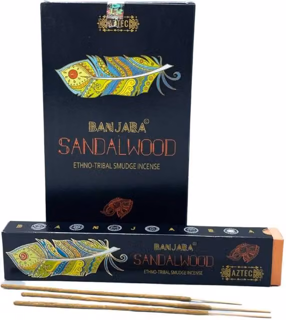 KDMD Banjara Tribal Sandalwood Smudge Incense Sticks, 10 Sticks, Brown – 1