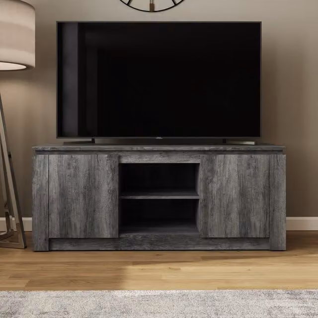 GFW Canyon Wide TV Unit - Charcoal Grey