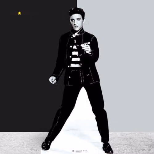 Star Cutouts SC574 Elvis Presley Jailhouse Rock Lifesize Cardboard Cutout, Multicolour Retro Party Decoration – 1