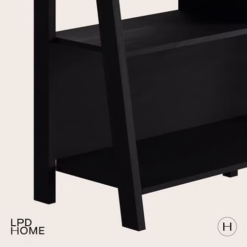 LPD Tiva Ladder TV Unit in Black, W105 x D38.6 x H175.4 cm – 3