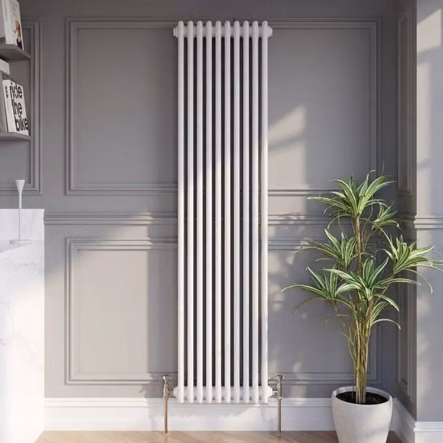 Temprazo White Steel Wall Radiator H: 60.5 cm