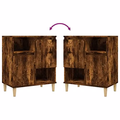 vidaXL Sideboard in Smoked Oak, Brown, W/D/H: 60 x 35 x 70 cm – 4