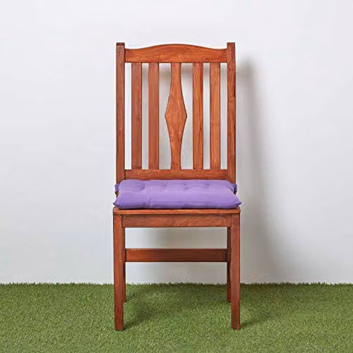 Homescapes Set of 4 Purple Quilted Cotton Seat Pads, W/D/H: 40 x 40 x 6.5 cm – 5