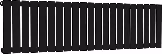 Lux Heat Single Panel Designer Radiator in Black, W/H: 147 x 40 cm