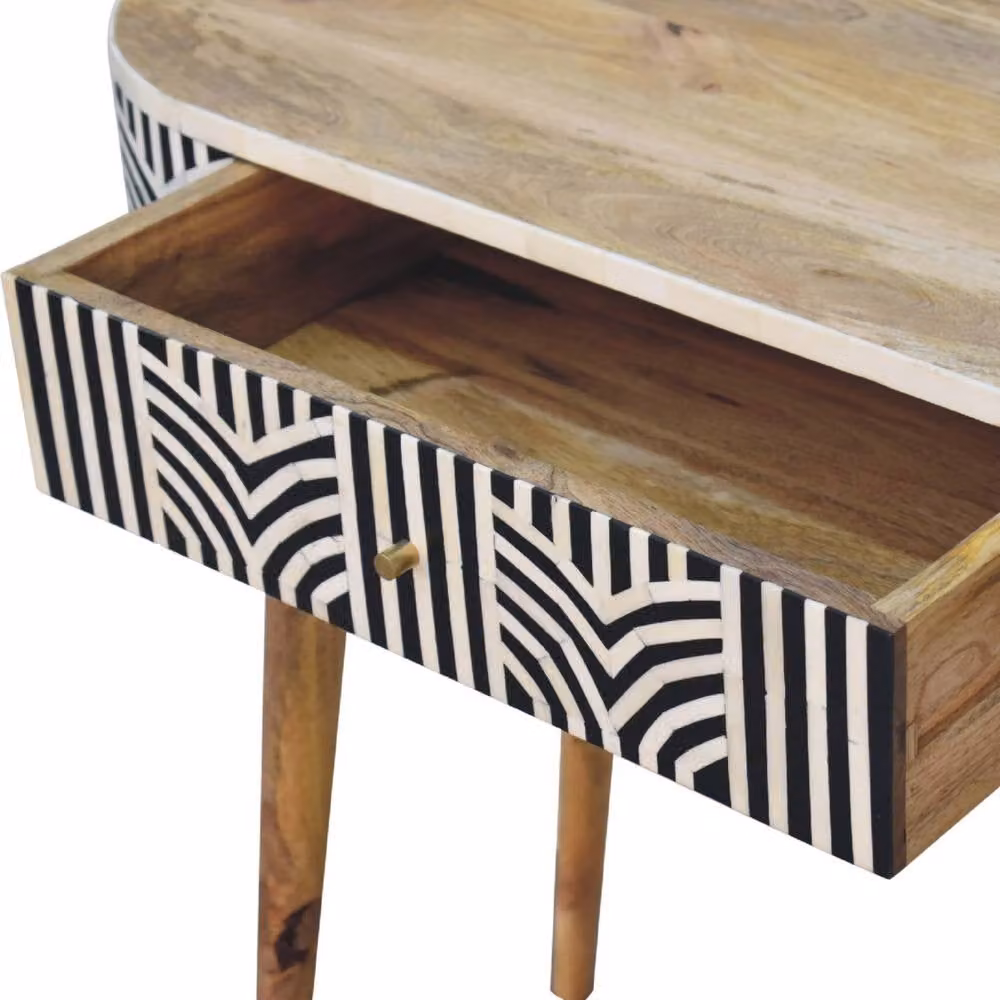 STILVORA Mango Wood Oval Console Table in Brown – 3