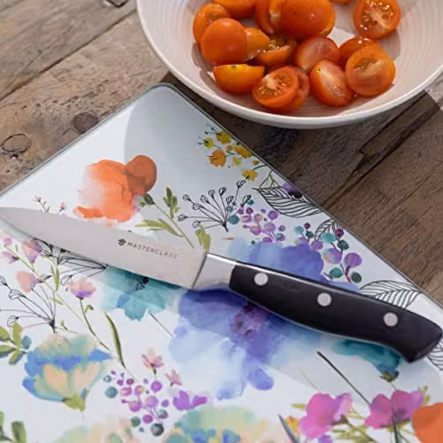 Creative Tops Glass Worktop Saver in Meadow Floral Design, Multicolour, W: 40 cm, D: 30 cm – 2