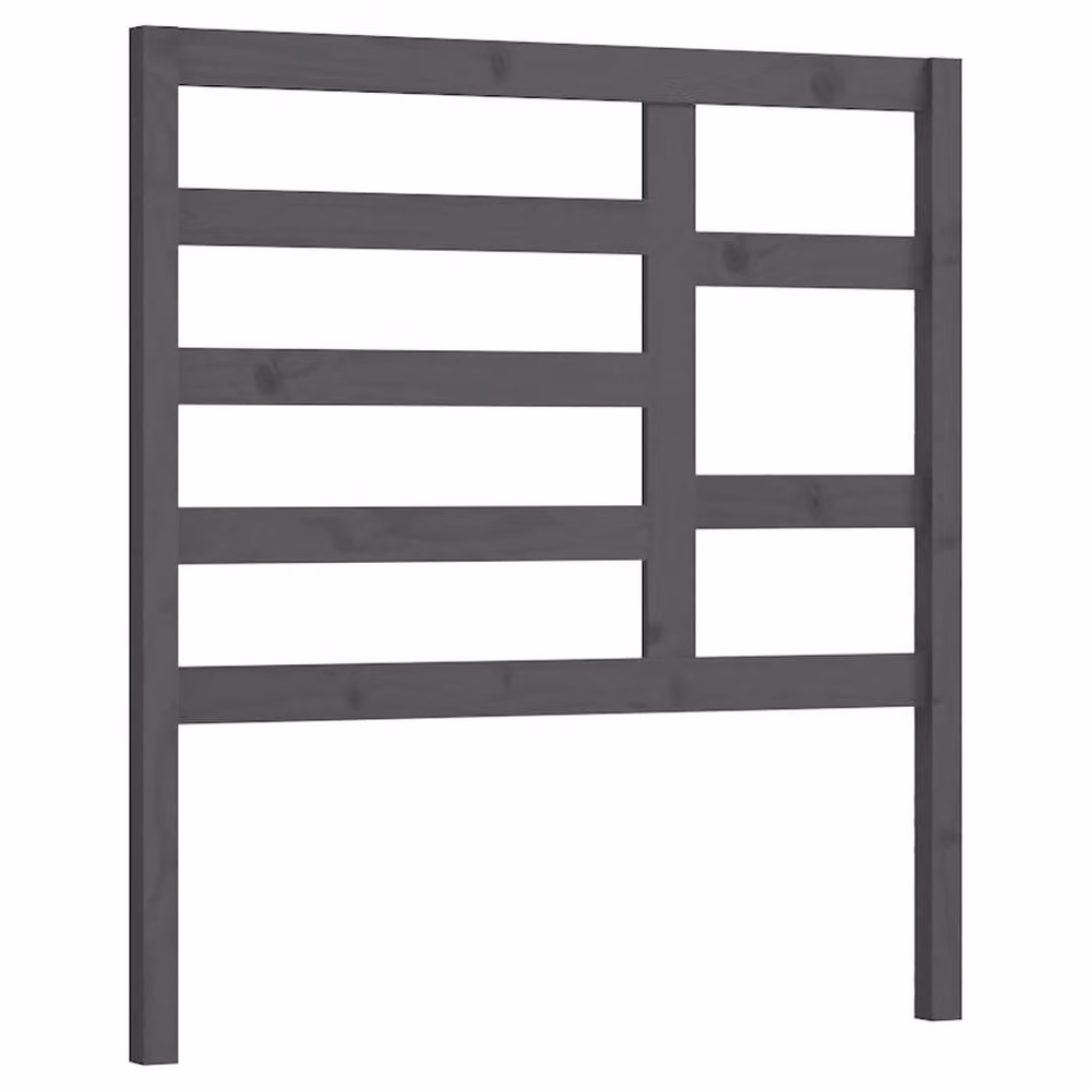Berkfield Home Beautiful Bed Headboard in Grey Solid Pine Wood, W/D/H: 96 x 4 x 104 cm – 2