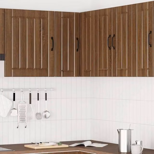 Berkfield Home Lucca Brown Oak Kitchen Wall Corner Cabinet W/D/H: 60 x 30 x 57 cm – 1