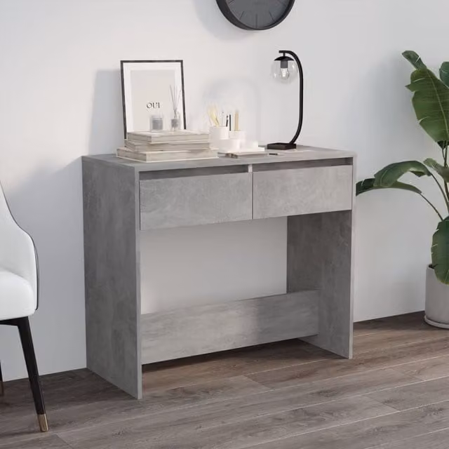 Berkfield Home Modern Concrete Grey Console Table W/D/H: 89 x 41 x 76.5 cm