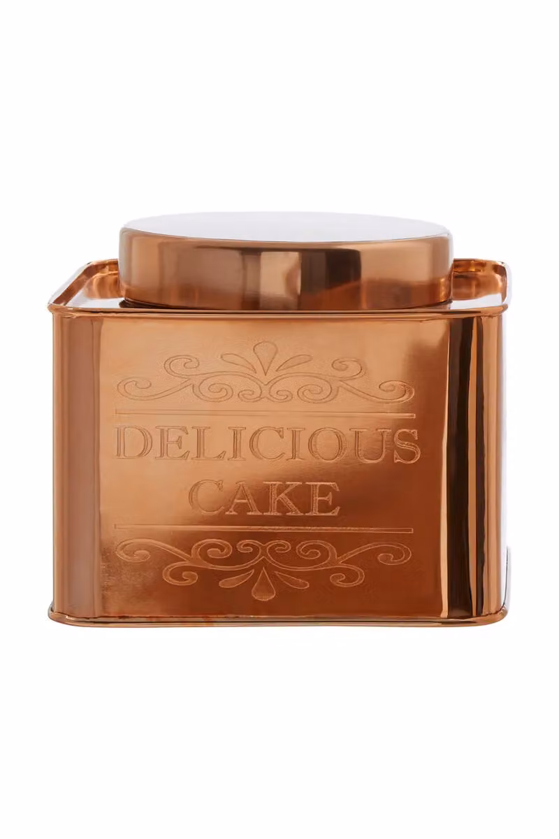 Orsina Maison by Premier Chai Square Copper Finish Cake Canister in Gold – 4