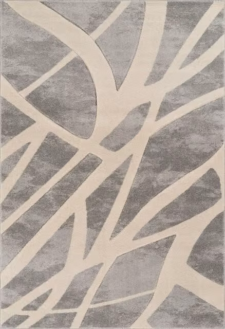 Desire Rugs Santiago Modern Geometric Carved Area Rug in Grey, W: 120 cm, L: 170 cm – 1