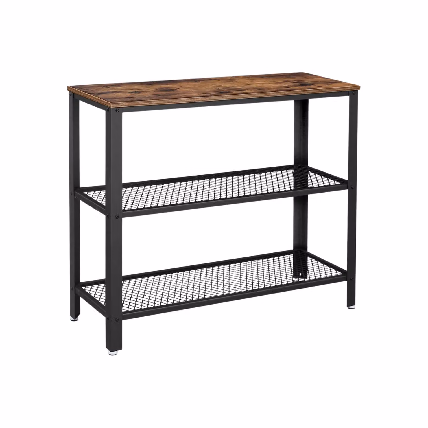 Rafaelo Mobilia 3 Tier Console Table in Rustic Brown – 3