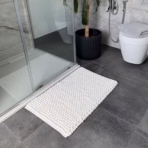 Allure Bath Fashions Luxury Chunky Bobble Bath Mat, White, W: 50 cm, D: 80 cm – 5