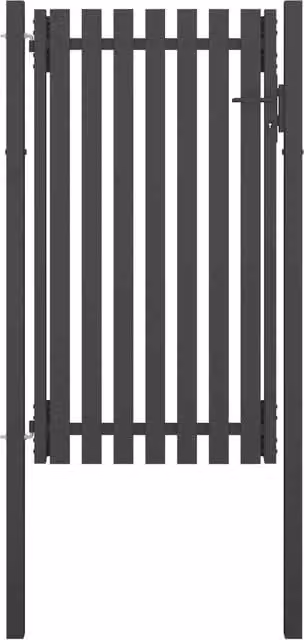 Berkfield Home Anthracite Steel Garden Swing Gate W/H: 1 x 2.25 m