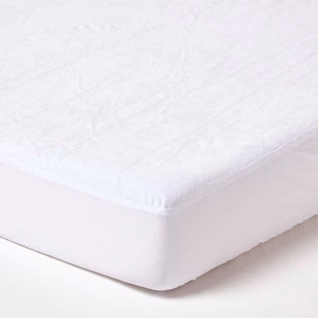 Homescapes Waterproof Terry Towelling Mattress Protector, White, W: 90 cm, L: 190 cm