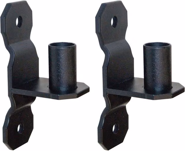 Primrose Bolt Down Wall Mounted Fence Brackets in Black or Silver, Pack of 2 – 2