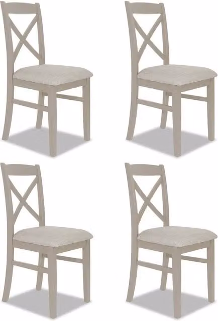 Statement Furniture Florence Crossback Dining Chairs Set of 4 in Taupe, W45 x D53 x H98 cm – 1