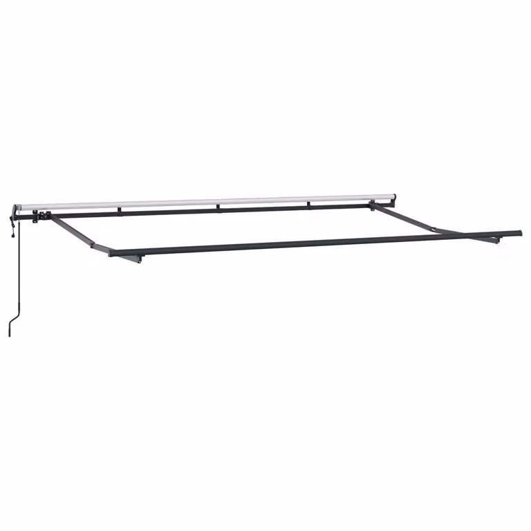 Berkfield Home Manual Retractable Wall-Mounted Awning in Beige, W: 350 cm, D: 200 cm