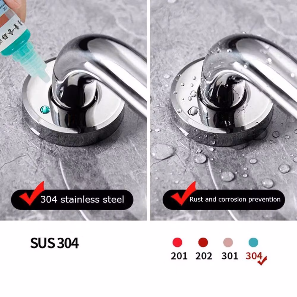 VOGREX Stainless Steel Anti Slip Bathroom Grab Bar and Toilet Handle Rail in Silver, 40 cm – 3