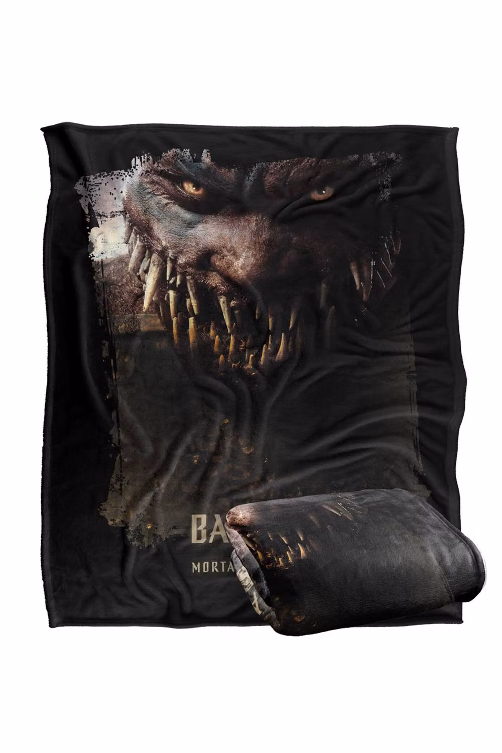 Warner Bros. Mortal Kombat 2 Baraka Portrait Super Soft Fluffy Polyester Throw Blanket in Black and Multicolour, Large – 2