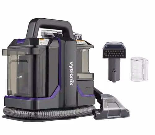 Vytronix SWASH450P Spot and Stain Cleaner in Grey and Purple, 450W Portable Washer for Carpets, Upholstery and Car Seats
