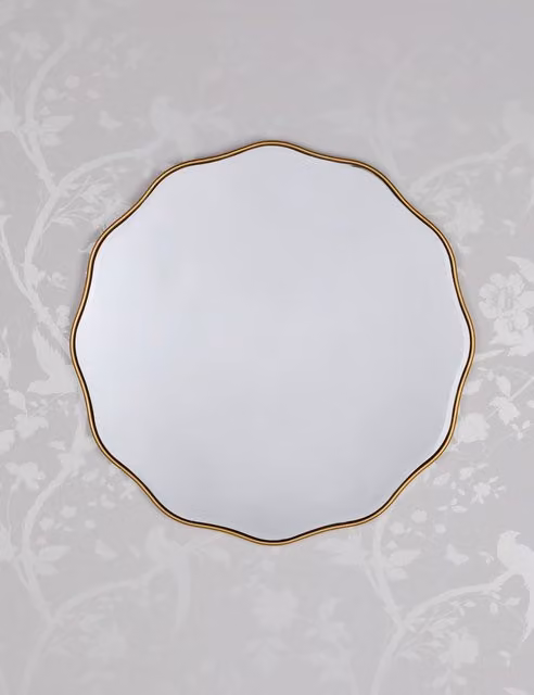 Laura Ashley Medora Round Metal Wall Mirror in Gold, Diameter: 60 cm