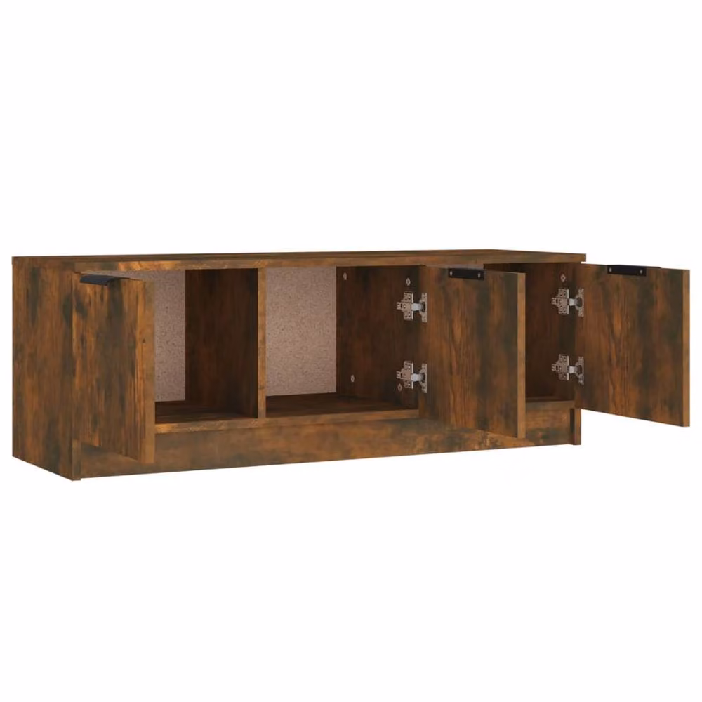 Berkfield Home Smoked Oak TV Cabinet in Brown, W: 102 cm, D: 35 cm, H: 36.5 cm – 4