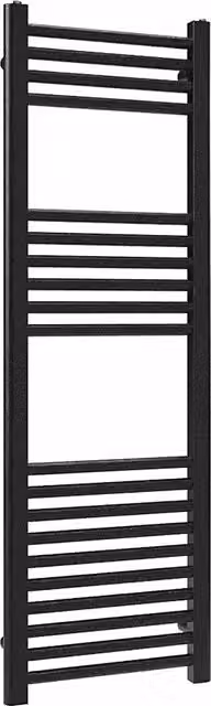 Lux Heat Steel Wall Mounted Towel Rail in Pewter, W: 120 cm, H: 40 cm