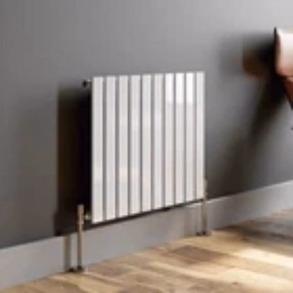 Kelvenix Designer Horizontal Single Panel Flat Radiator in White – 3