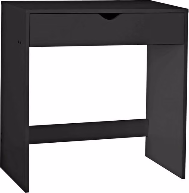 Havendro Black Wooden Dressing Table and Computer Desk with 1 Drawer, W/D/H: 75 x 40 x 75 cm – 1