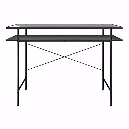 DHP Furniture Wainwright Computer Desk in Black Oak Look – 1