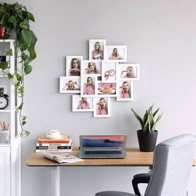 SONGMICS Large Multi Picture Wall Frame Family Photo Display Collection in White – 1