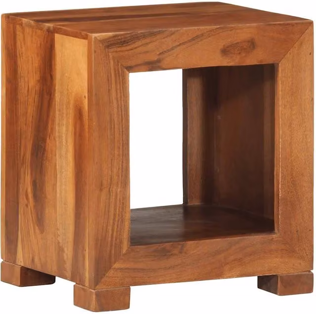 Berkfield Home Acacia Wood Side Table in Brown, W/D/H: 37 x 29 x 40 cm – 1