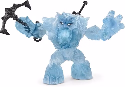 Schleich Eldrador Creatures Ice Giant and Weapons Fantasy Toy Set, Blue Movable Monster Figurine with Battle Anchor and Sword, 70146