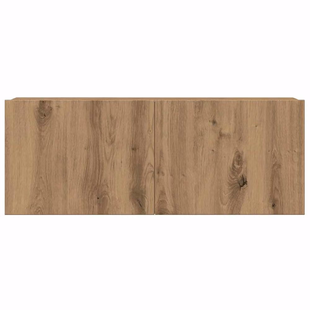 Berkfield Home 4 Piece Wall-mounted Artisan Oak TV Cabinet Set in Brown – 3
