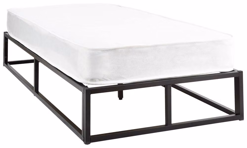 GFW Modern Metal Platform Bed Frame in Black, W/D/H: 90 x 190 cm – 3