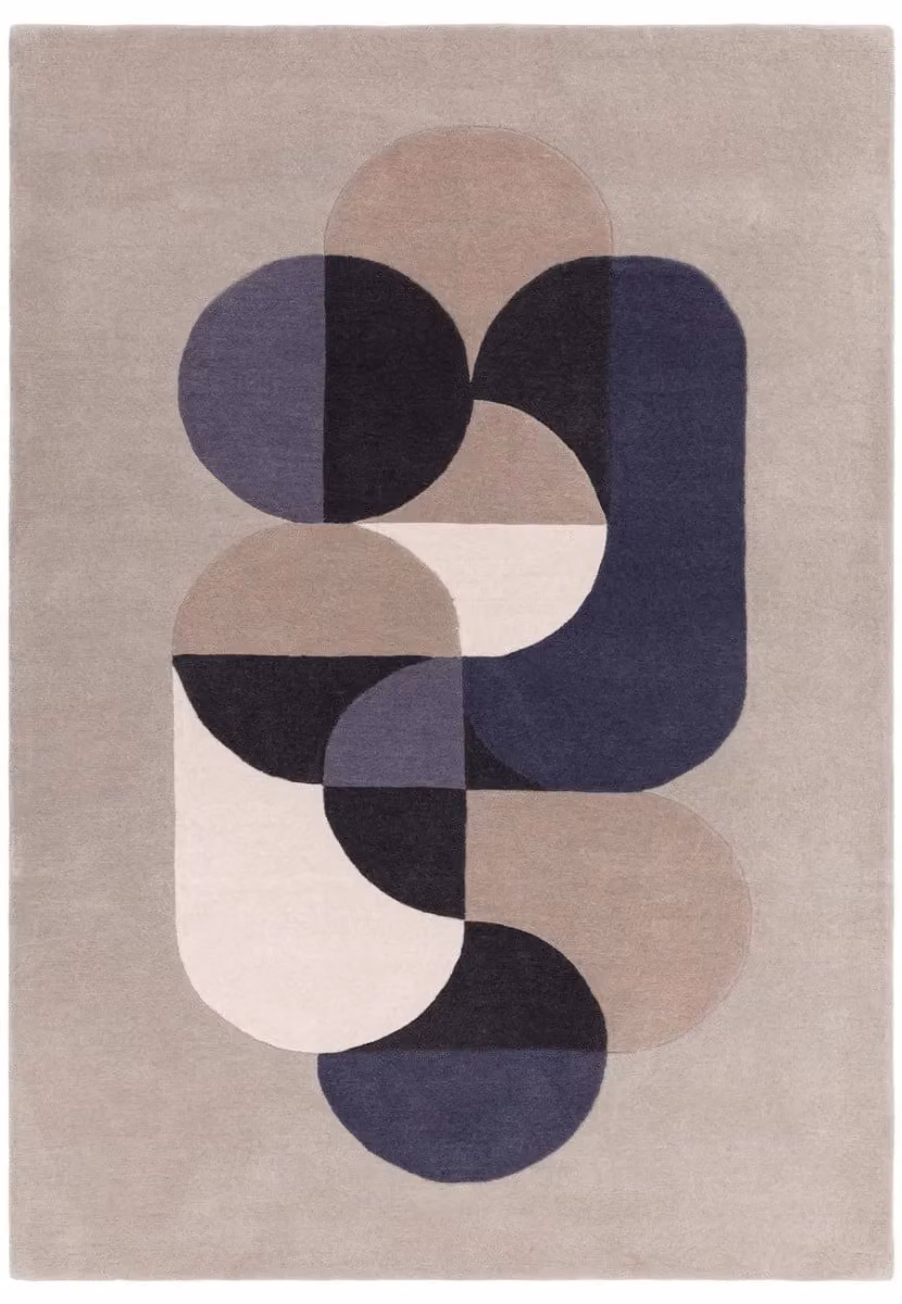 The Rug Shop UK Grey and Multicolour Modern Geometric Abstract Handmade Area Rug, W: 160 cm, L: 230 cm – 5