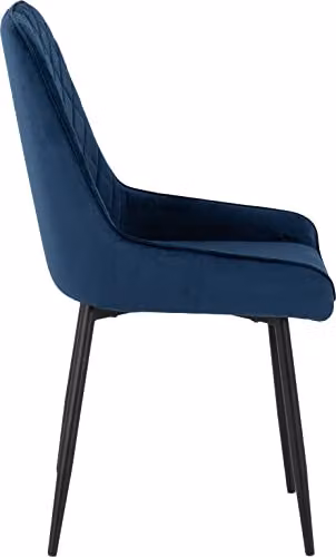 Seconique Avery Extending Dining Set with Concrete Effect Table and 4 Blue Chairs – 8