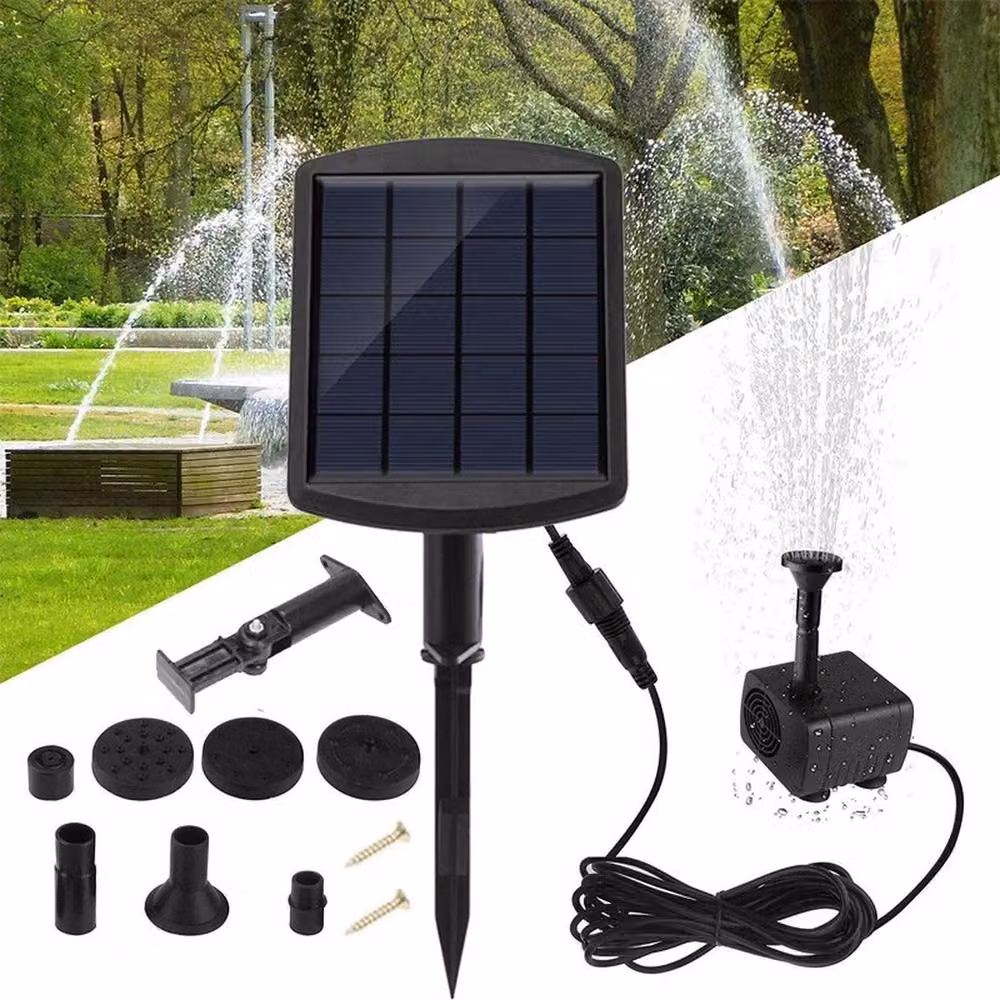 EONLION Solar Powered Black Bath Fountain – 4