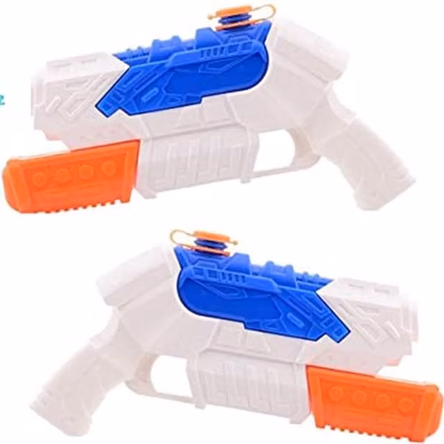UMKYTOYS 2 Pack Super Soaker Water Pistols for Kids in White and Multicolour