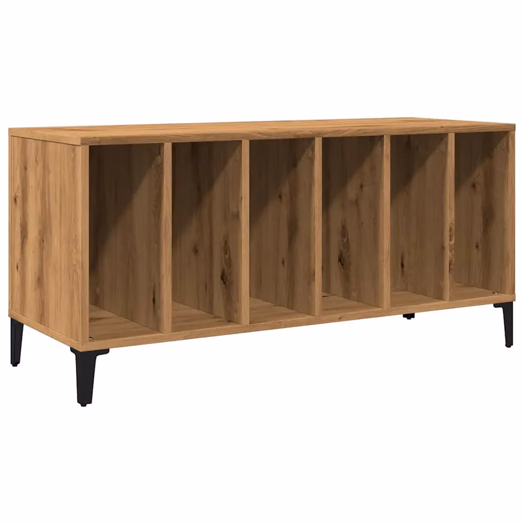 Berkfield Home Artisan Oak Record Cabinet in Brown, W/D/H: 100 x 38 x 48 cm – 2