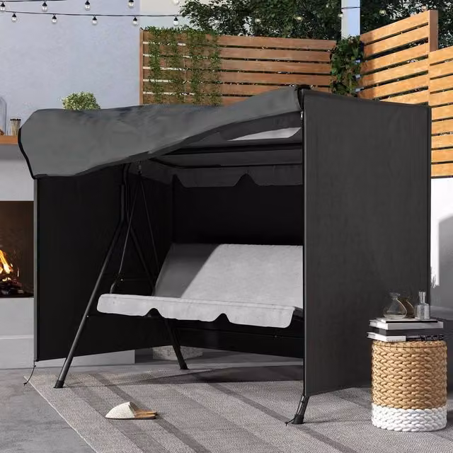 EONLION Grey Polyester Patio Swing Chair Protector Cover, Width: 100 cm