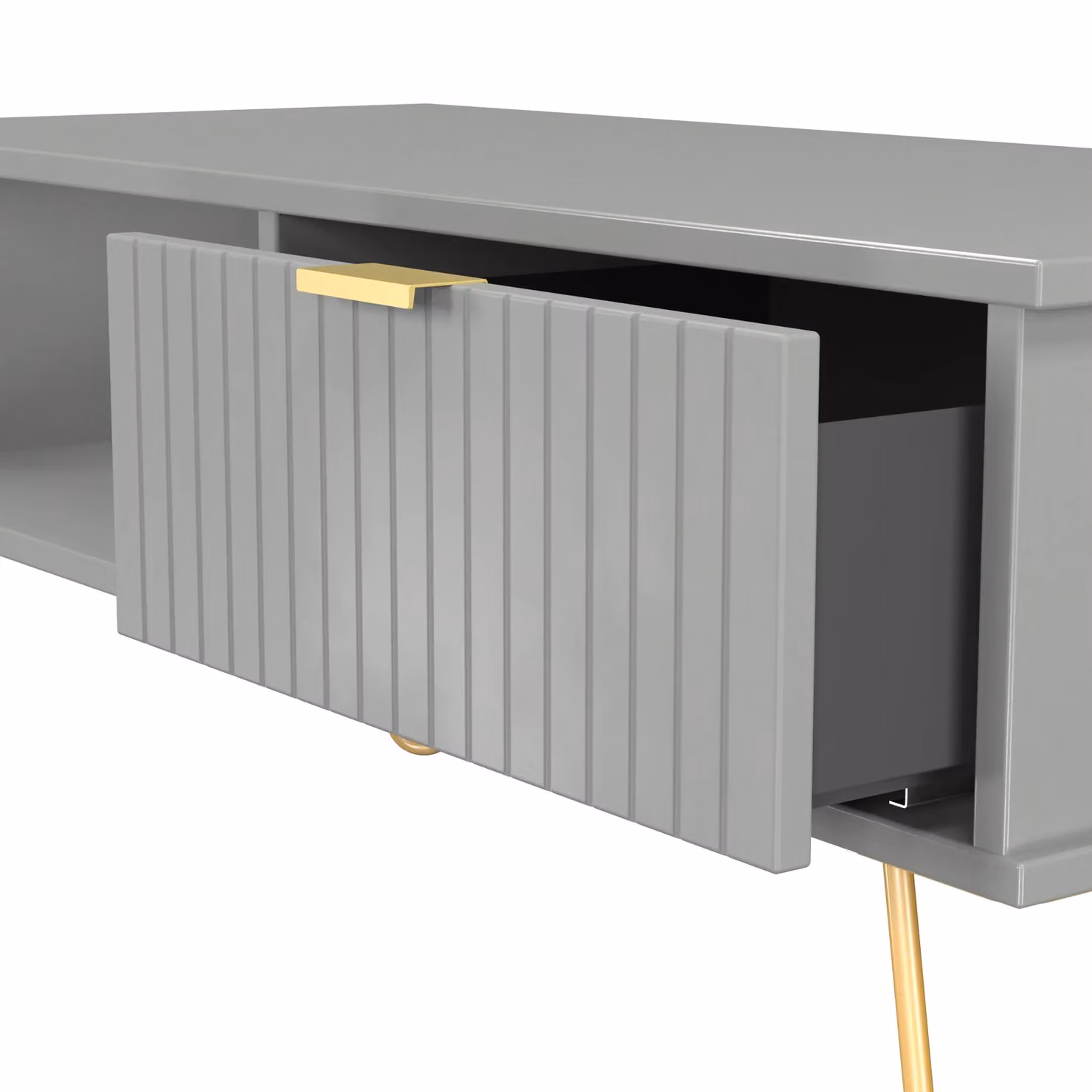 2 U Bexley 1 Drawer Coffee Table in Dark Grey and Gold – 3