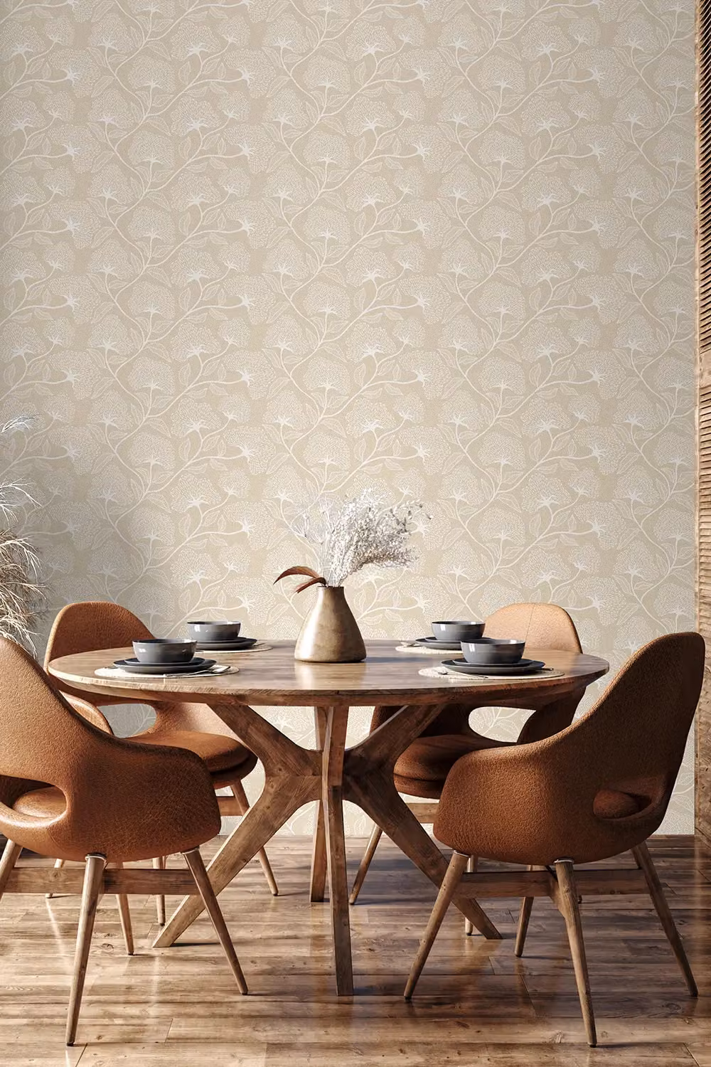 Hoopla Walls Dash Trail Oatmilk Wallpaper in Beige – 2